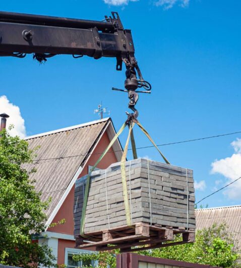 transport materiałów budowlanych