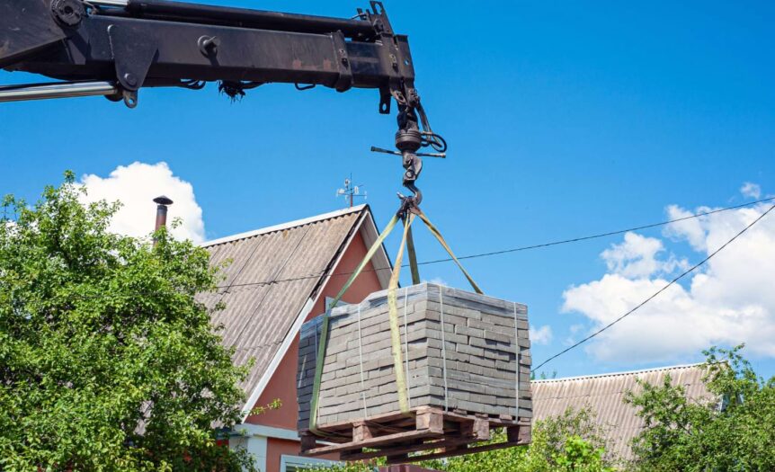 transport materiałów budowlanych